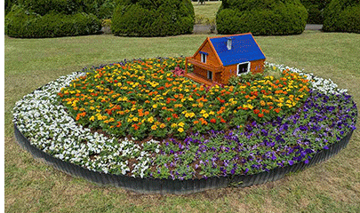 秋の花壇 秋の花壇